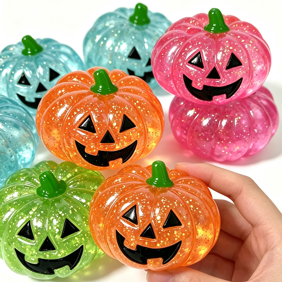 Party Games Adults Funny - Halloween Pumpkin Maltose Squishy Stress Ball