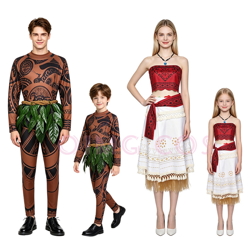 Party Games Kit - Moanaa Maui‌i Cosplay Costume Carnival Uniform