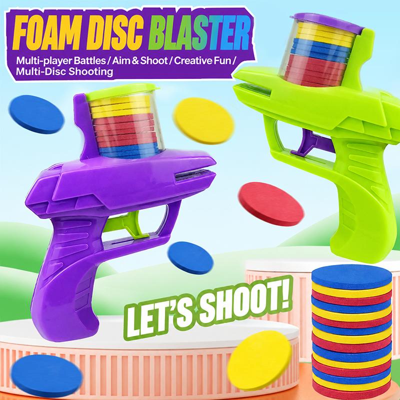 Party Games Kid Friendly - Foam Disc Blaster Toy Eco-Friendly Odorless