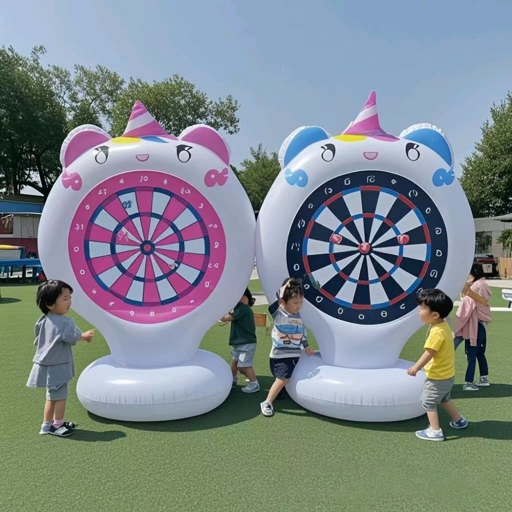 Party Games Easter For Kids - Inflatable Unicorn Throwing Game Target Sticky