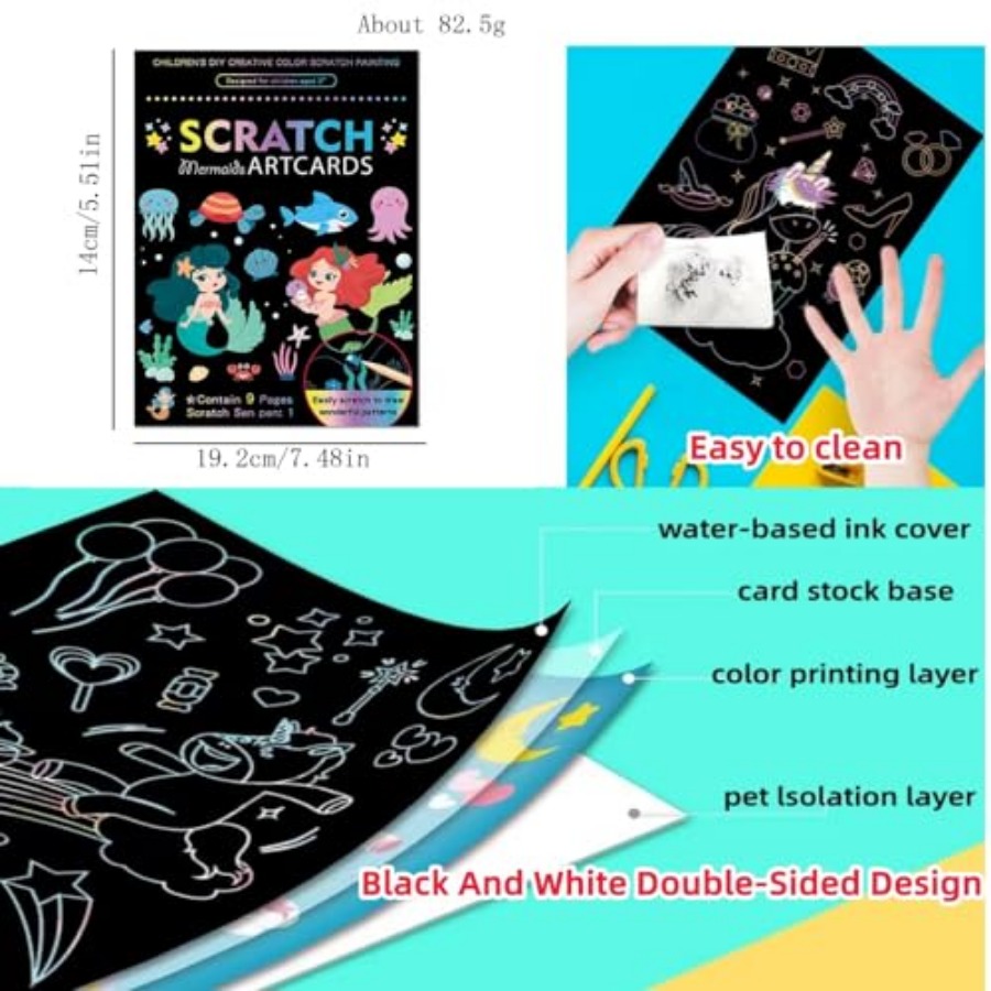 3 Set Magic Scratch Paper Art, - Book Party Games review and price