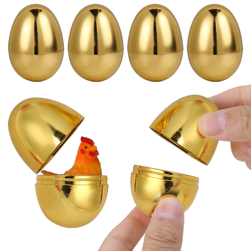 6PCS Golden Easter Eggs Plasti - Party Games Easter For Kids review and price
