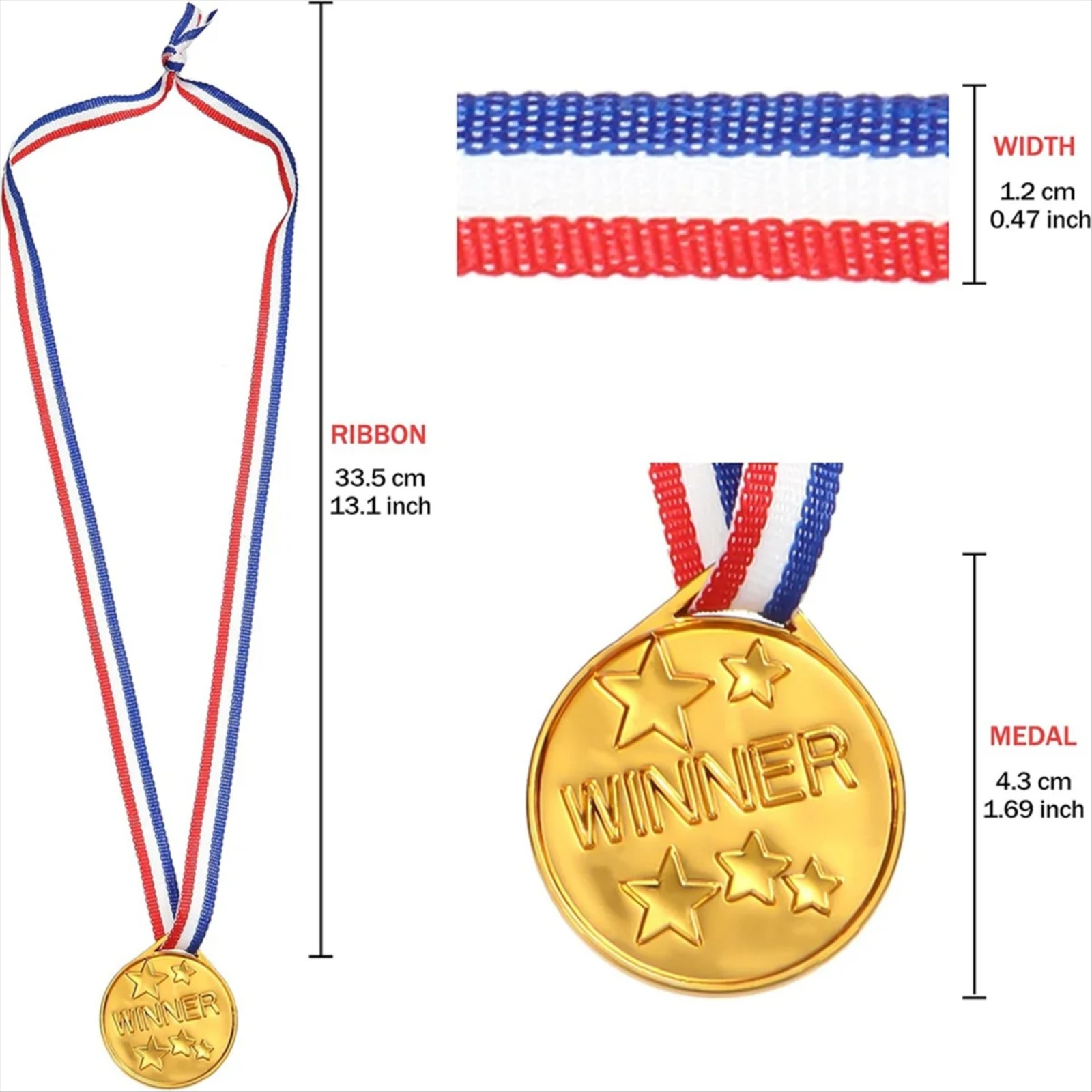 30Pcs Plastic Gold Winners Med - Party Games Easter For Kids review and price