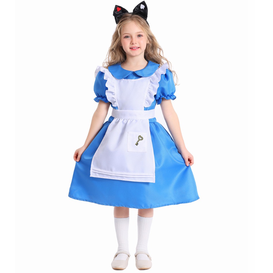 Children Girls Blue Alice Wond - Party Games Alice In Wonderland review and price